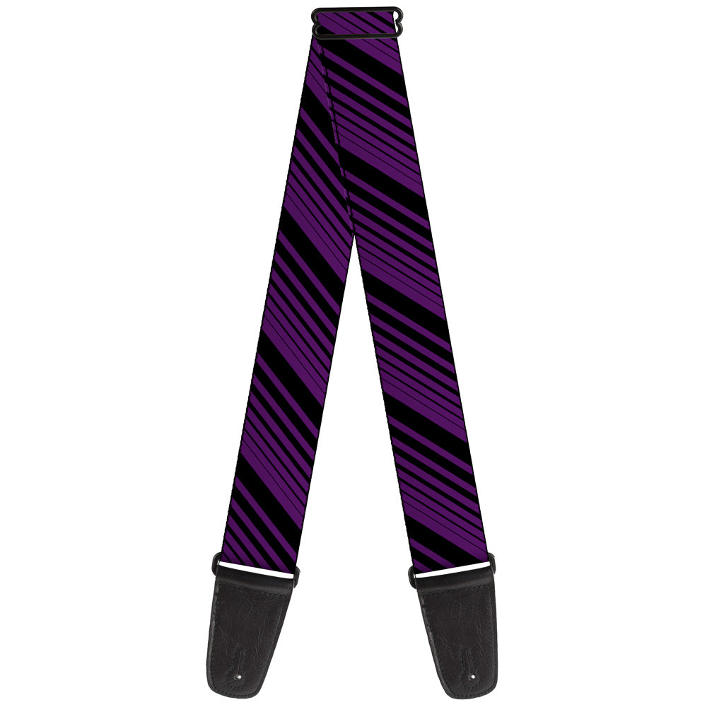 Guitar Strap - Diagonal Stripes Purples Guitar Straps Buckle-Down   
