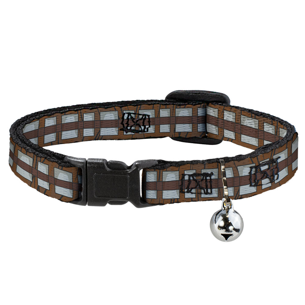 Cat Collar Breakaway - Star Wars Chewbacca Bandolier Bounding Browns Gray Breakaway Cat Collars Star Wars   