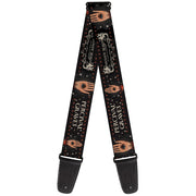 Guitar Strap - FANTASTIC BEASTS PERCIVAL GRAVES Eye in Hand Icon Charcoal Red White Guitar Straps Fantastic Beasts and Where to Find Them