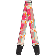 Guitar Strap - Block Penguins Mauve Guitar Straps Buckle-Down   