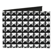 Canvas Bi-Fold Wallet - Printed Studs Canvas Bi-Fold Wallets Buckle-Down   
