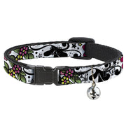 Cat Collar Breakaway - Mom & Dad CLOSE-UP White Breakaway Cat Collars Buckle-Down   