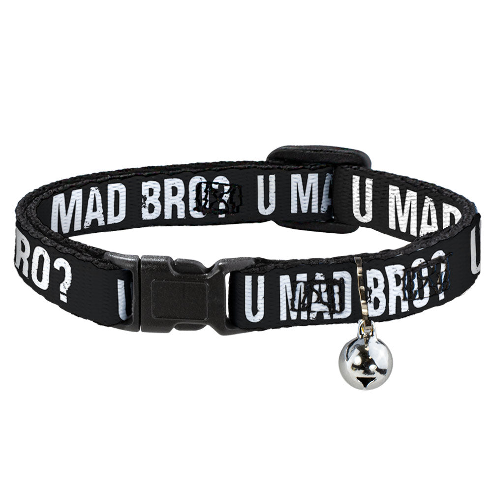 Cat Collar Breakaway - U MAD BRO? Black White Breakaway Cat Collars Buckle-Down   