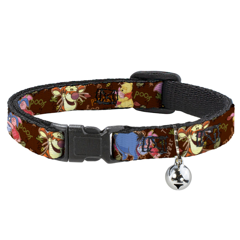 Cat Collar Breakaway - Winnie the Pooh Character Poses Breakaway Cat Collars Disney   