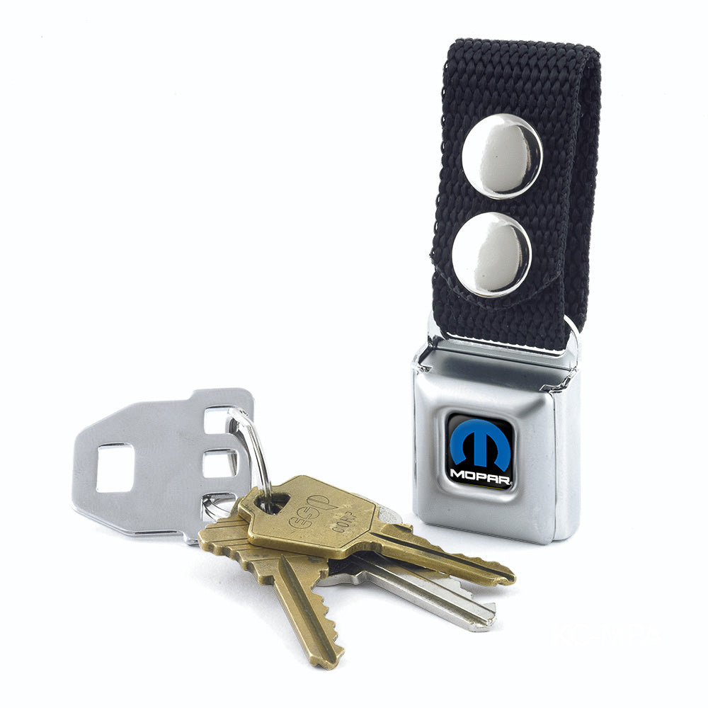 Keychain - MOPAR Logo Full Color Black Blue White Keychains Mopar   