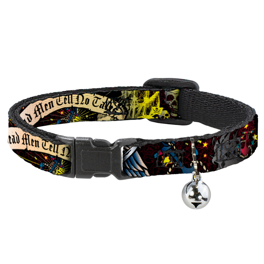 Cat Collar Breakaway - Dead Men Tell No Tales Black Breakaway Cat Collars Buckle-Down   