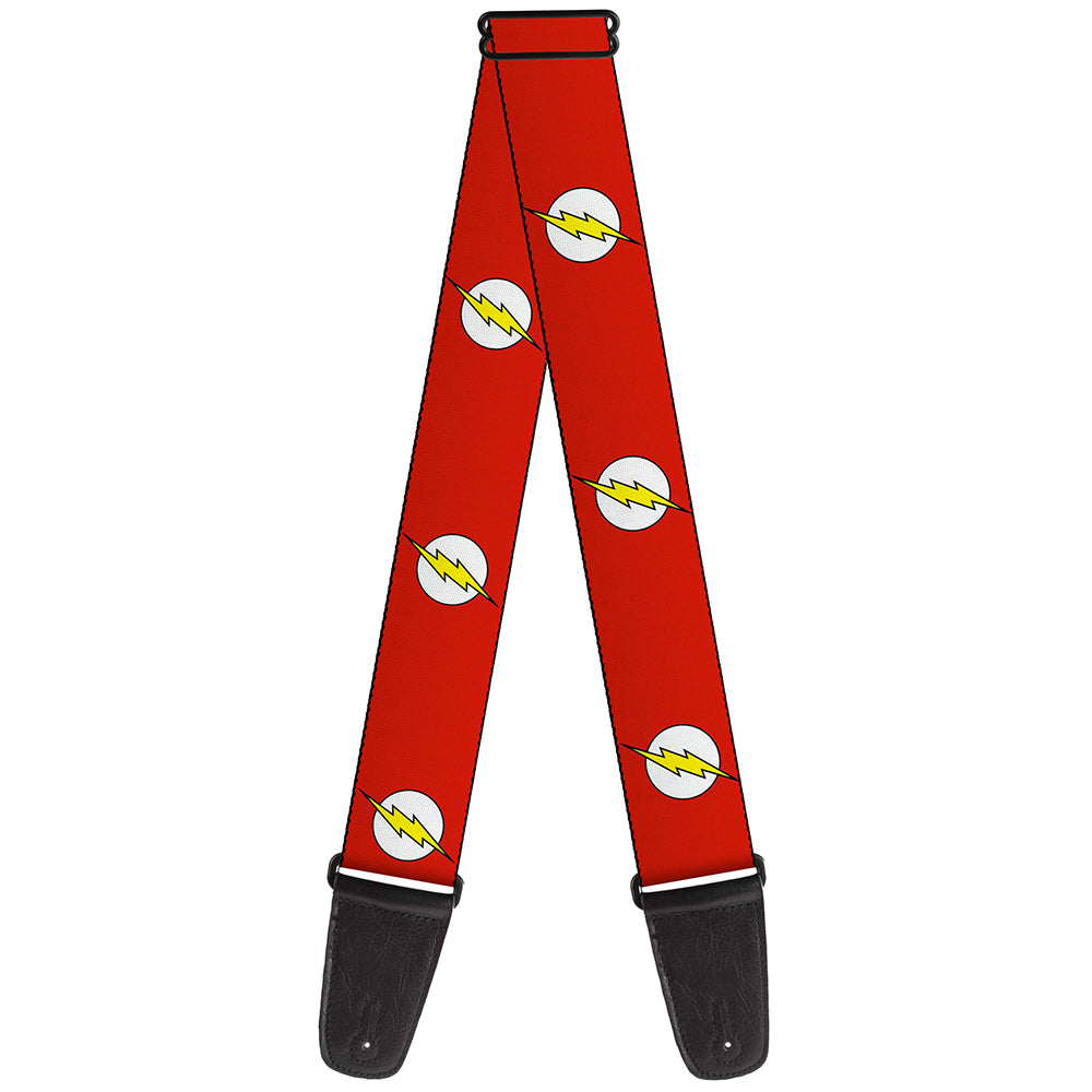 Guitar Strap - Flash Logo Red White Yellow Guitar Straps DC Comics   