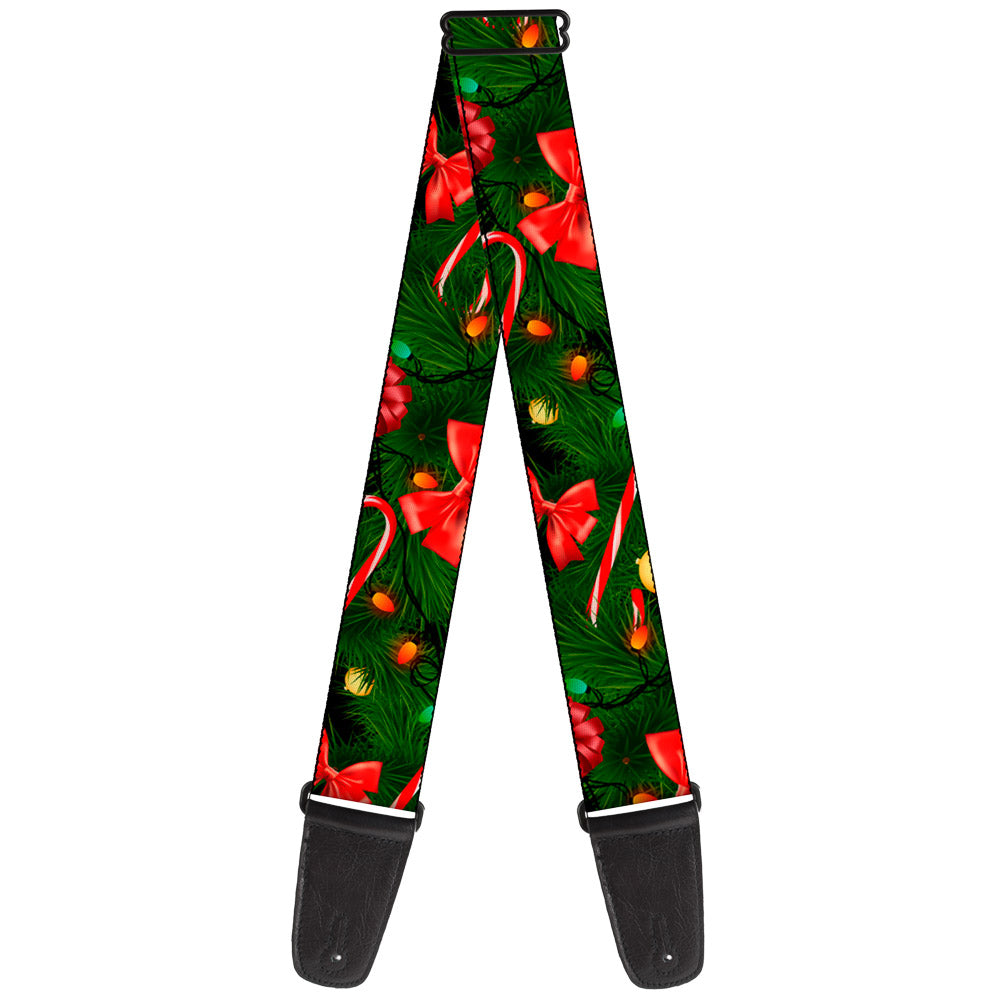 Guitar Strap - Decorated Tree2 w Bows Lights Candy Canes Guitar Straps Buckle-Down   