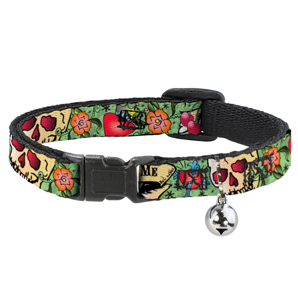Cat Collar Breakaway - Only God Can Judge Me Green Breakaway Cat Collars Buckle-Down   