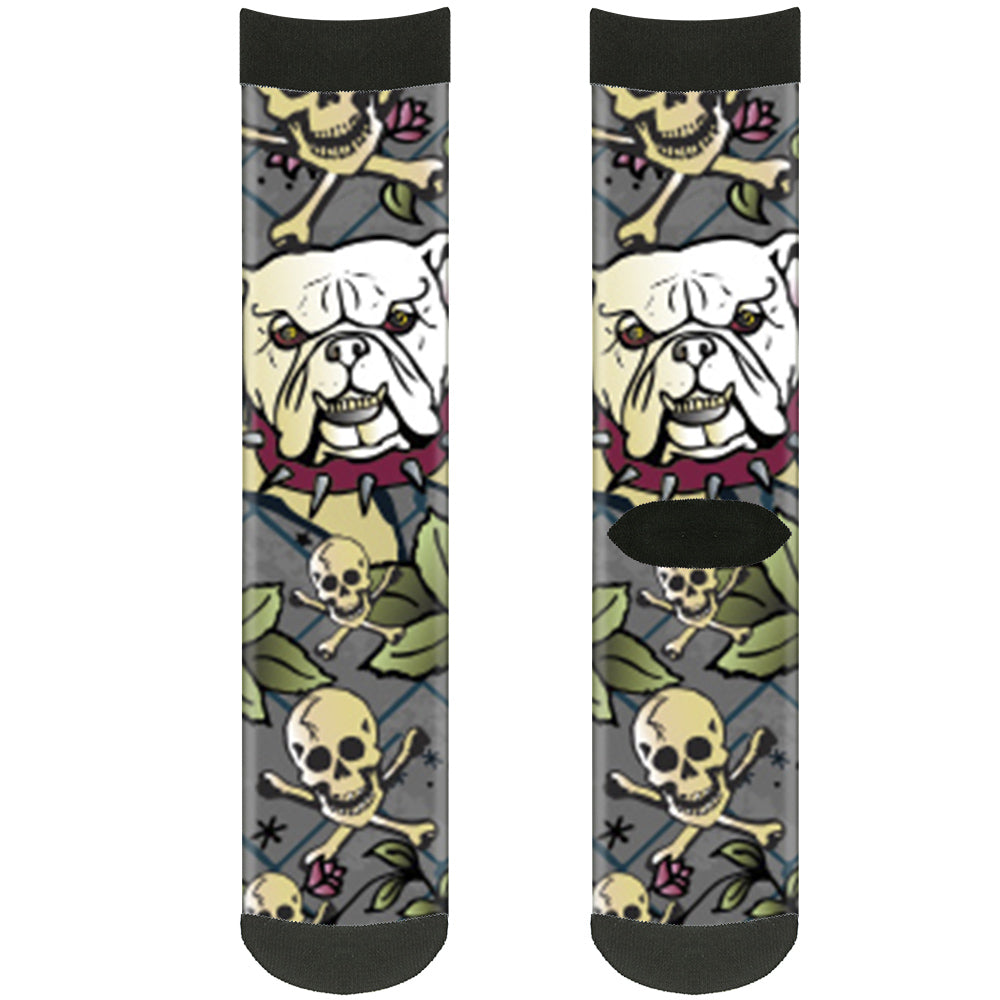 Sock Pair - Polyester - Trust No One Gray - CREW Socks Buckle-Down   