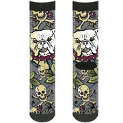 Sock Pair - Polyester - Trust No One Gray - CREW Socks Buckle-Down   