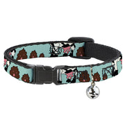 Cat Collar Breakaway - Cow Poops Color Breakaway Cat Collars Buckle-Down   