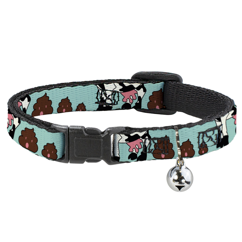 Cat Collar Breakaway - Cow Poops Color Breakaway Cat Collars Buckle-Down   