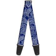 Guitar Strap - Paisley Blue White Guitar Straps Buckle-Down   