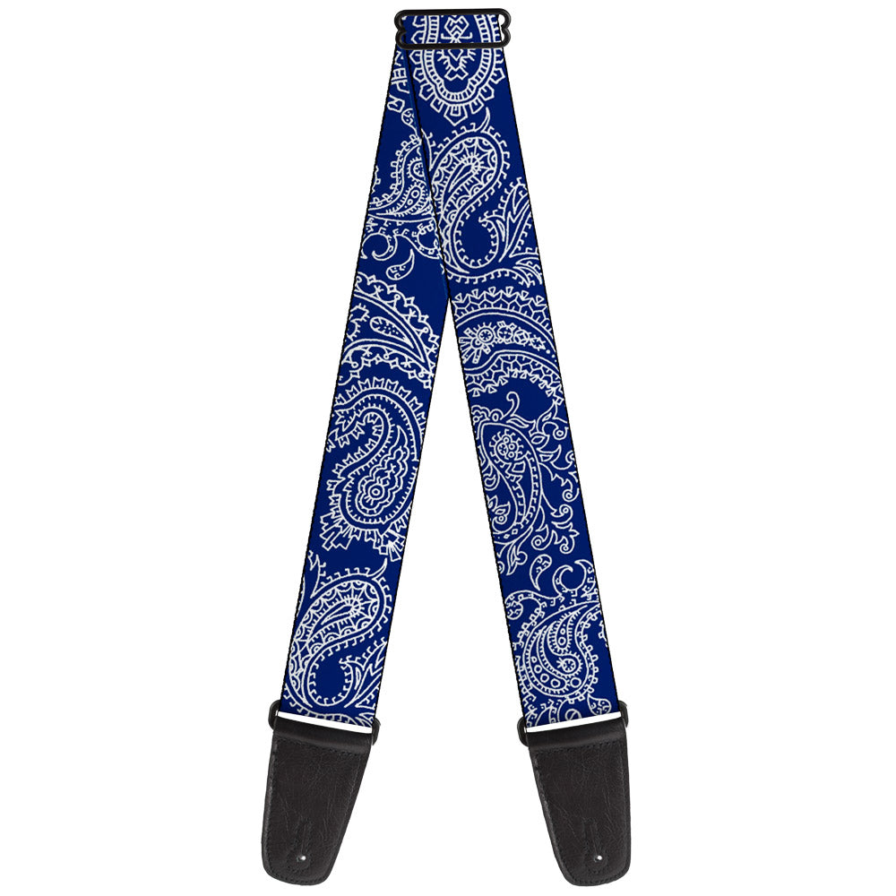 Guitar Strap - Paisley Blue White Guitar Straps Buckle-Down   