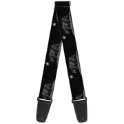 Guitar Strap - Cali Bear Black Grays Guitar Straps Buckle-Down   