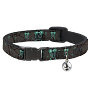 Cat Collar Breakaway - Owls in Trees Turquoise Breakaway Cat Collars Buckle-Down   