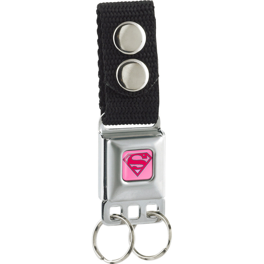 Buckle Down Reverse Flash Logo Lanyard - Black/Red, 1.0" Wide With Detachable Stainless Steel Clip