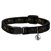 Cat Collar Breakaway - California Grizzly Bear Outline Black Brown Breakaway Cat Collars Buckle-Down   