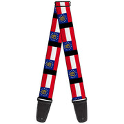 Guitar Strap - Georgia Flags Black Guitar Straps Buckle-Down   
