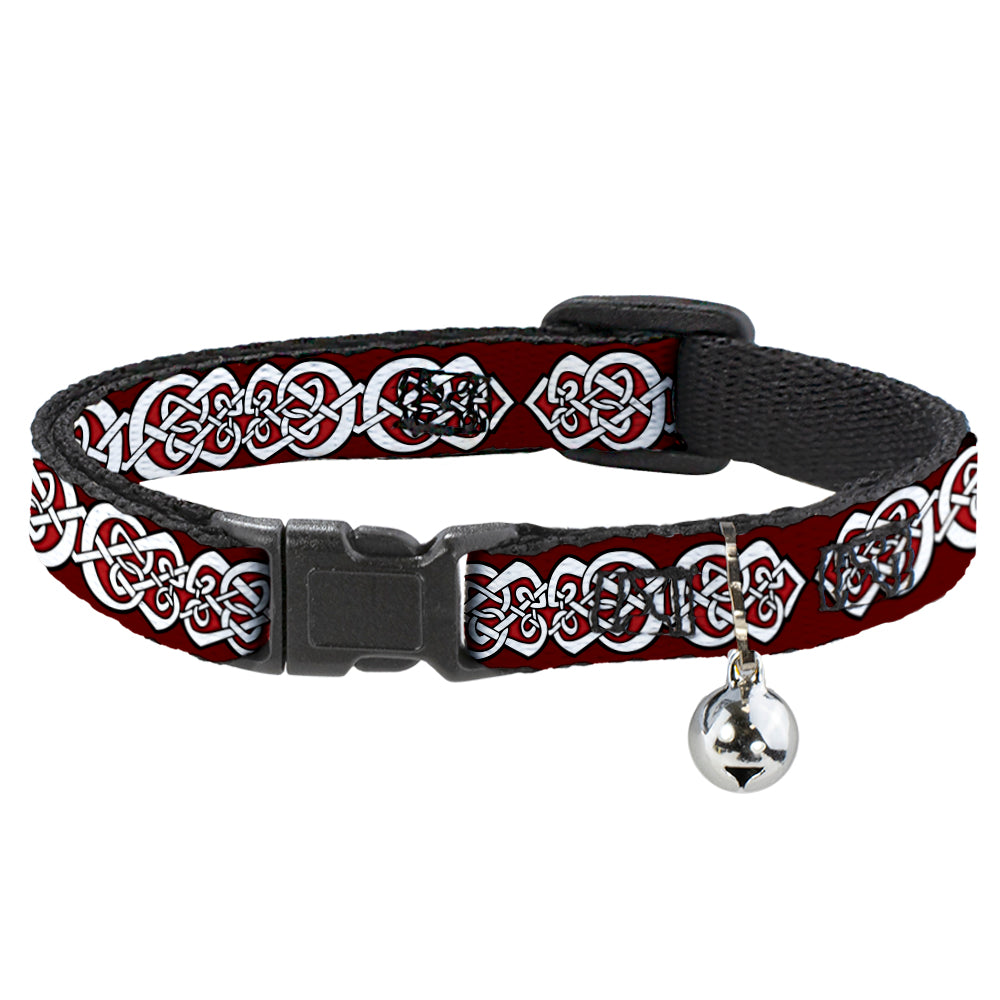 Cat Collar Breakaway - Celtic Knot5 Reds Black White Breakaway Cat Collars Buckle-Down   