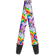 Guitar Strap - Unicorns in Rainbows w Sparkles Purple Guitar Straps Buckle-Down   