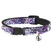 Cat Collar Breakaway - Born to Blossom Blue Breakaway Cat Collars Buckle-Down   