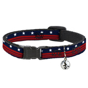 Cat Collar Breakaway - Americana Stars & Stripes4 Blue White Red Breakaway Cat Collars Buckle-Down   