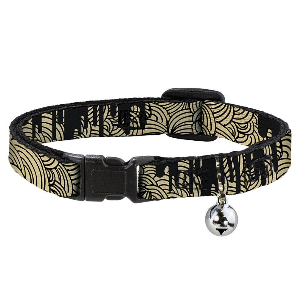 Cat Collar Breakaway - Doodle1 Paint Drips Cream Black Breakaway Cat Collars Buckle-Down   