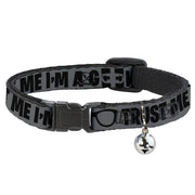 Cat Collar Breakaway - I'M A GEEK Glasses Gray Black Breakaway Cat Collars Buckle-Down   