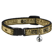 Cat Collar Breakaway - WANTED-DEAD OR ALIVE Star Tans Breakaway Cat Collars Buckle-Down   