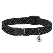Cat Collar Breakaway - Buffalo Plaid X Charcoal Black Gray Breakaway Cat Collars Buckle-Down   