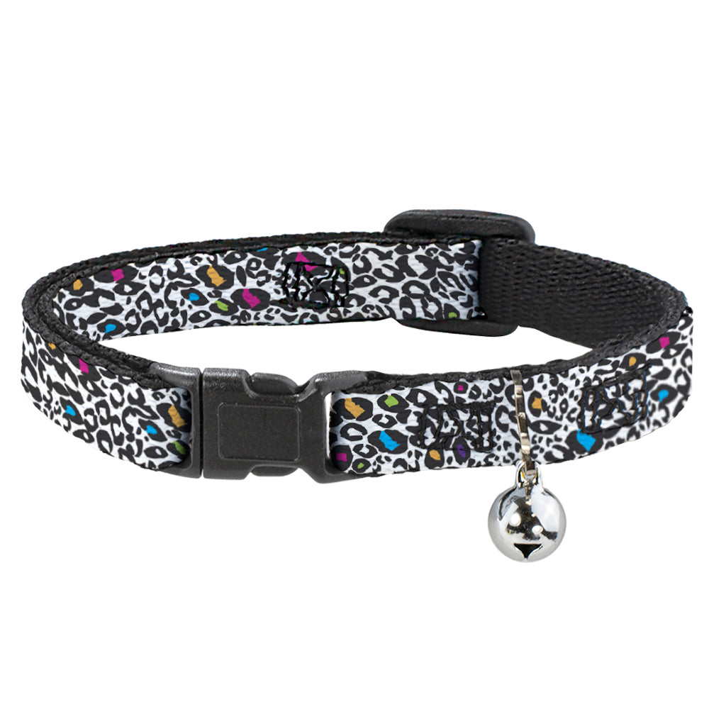 Cat Collar Breakaway - Leopard White Black Multi Color Breakaway Cat Collars Buckle-Down   