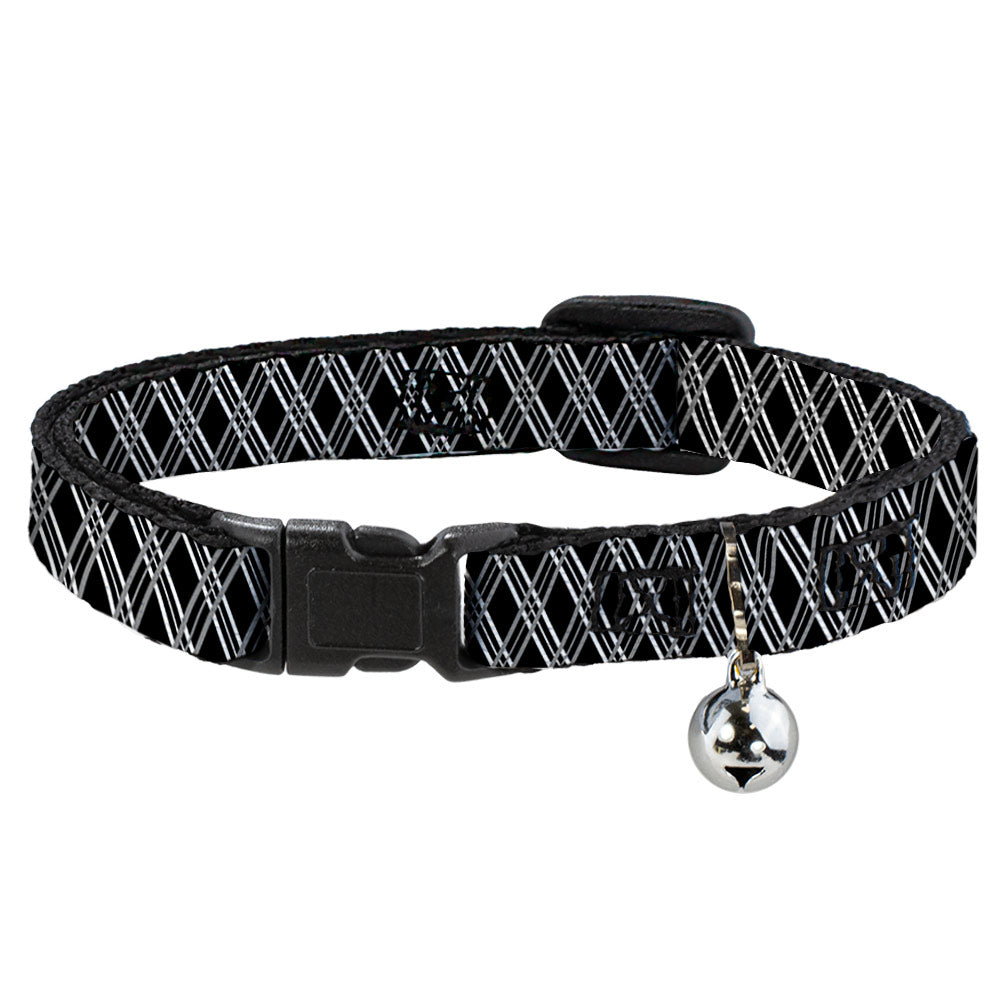 Cat Collar Breakaway - Zig Zag Black Gray White Breakaway Cat Collars Buckle-Down   