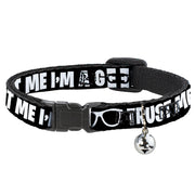 Cat Collar Breakaway - I'M A GEEK Glasses Black White Breakaway Cat Collars Buckle-Down   