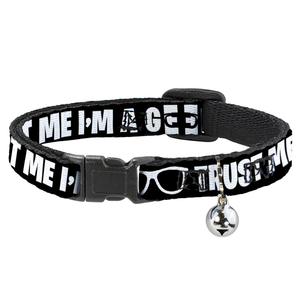 Cat Collar Breakaway - I'M A GEEK Glasses Black White Breakaway Cat Collars Buckle-Down   