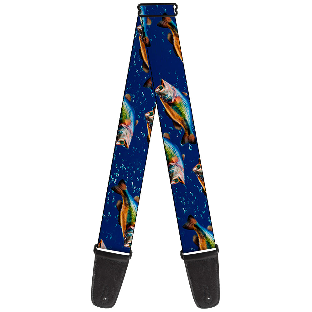 Guitar Strap - Bass Fish Water Bubbles Guitar Straps Buckle-Down   