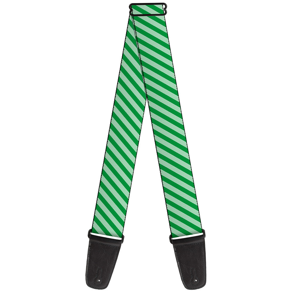 Guitar Strap - Diagonal Stripes Pastel Greens Guitar Straps Buckle-Down   