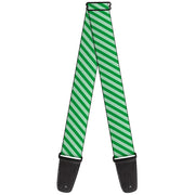 Guitar Strap - Diagonal Stripes Pastel Greens Guitar Straps Buckle-Down   