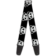 Guitar Strap - Panda Bear Cartoon2 Black White Guitar Straps Buckle-Down   