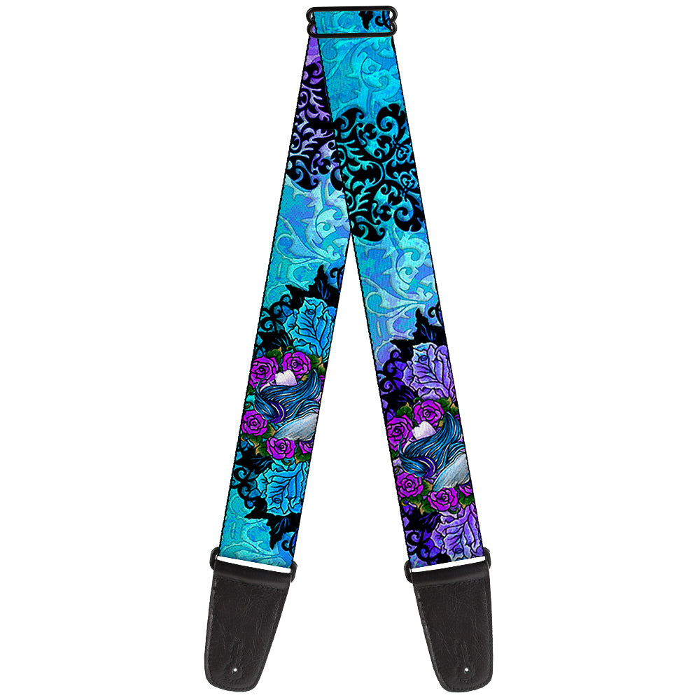 Guitar Strap - Tattoo Johnny-Fairy Blue Hair Guitar Straps Tattoo Johnny