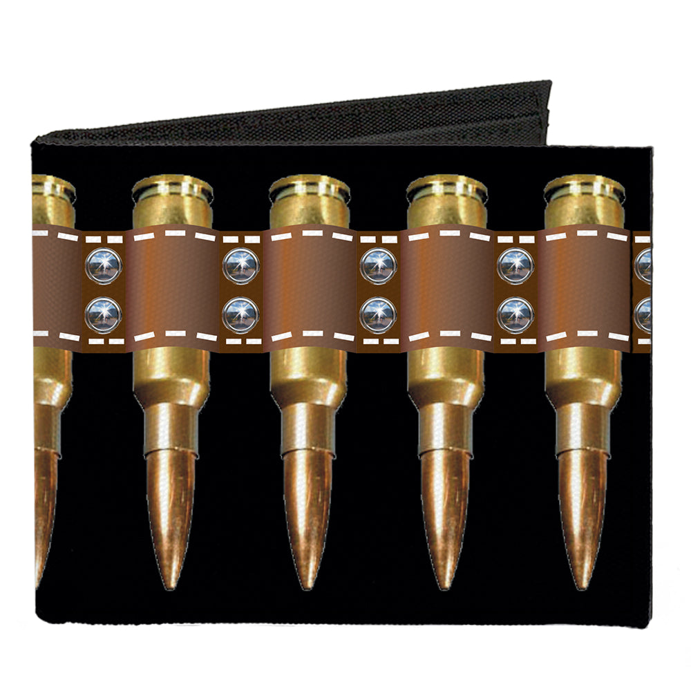 Canvas Bi-Fold Wallet - Printed Bullets Pattern Canvas Bi-Fold Wallets Buckle-Down   