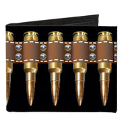 Canvas Bi-Fold Wallet - Printed Bullets Pattern Canvas Bi-Fold Wallets Buckle-Down   
