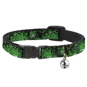 MARVEL COMICS Cat Collar Breakaway - The Hulk Stacked Breakaway Cat Collars Marvel Comics   