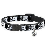 Cat Collar Breakaway - Mickey Standing Pose Film Strip White Black Breakaway Cat Collars Disney   