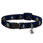 Cat Collar Breakaway - Pennsylvania Flags Black Breakaway Cat Collars Buckle-Down   