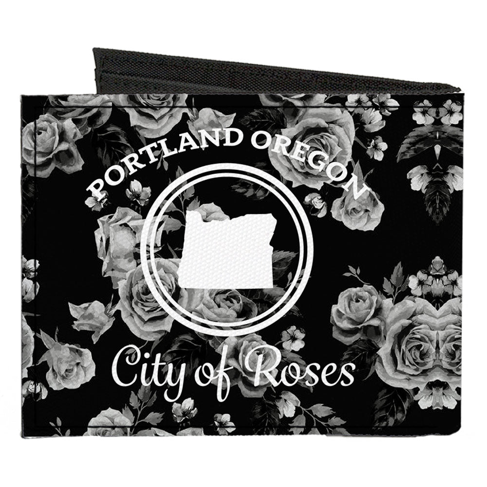 Canvas Bi-Fold Wallet - Oregon Silo PORTLAND OREGON-CITY OF ROSES Canvas Bi-Fold Wallets Buckle-Down   