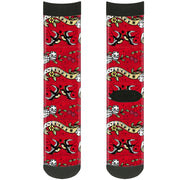 Sock Pair - Polyester - Lucky Red - CREW Socks Buckle-Down   