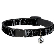 Cat Collar Breakaway - Zodiac VIRGO Constellation Black White Breakaway Cat Collars Buckle-Down   
