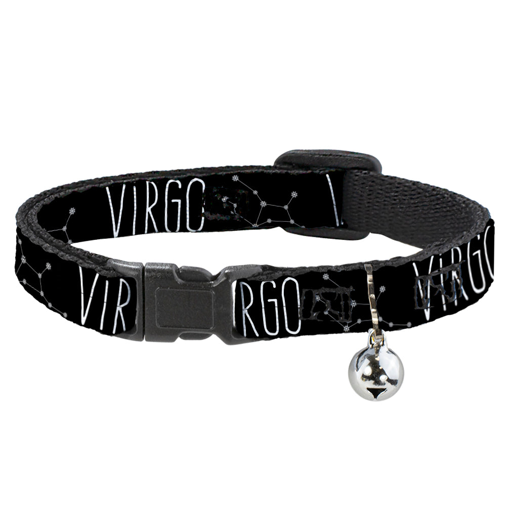 Cat Collar Breakaway - Zodiac VIRGO Constellation Black White Breakaway Cat Collars Buckle-Down   